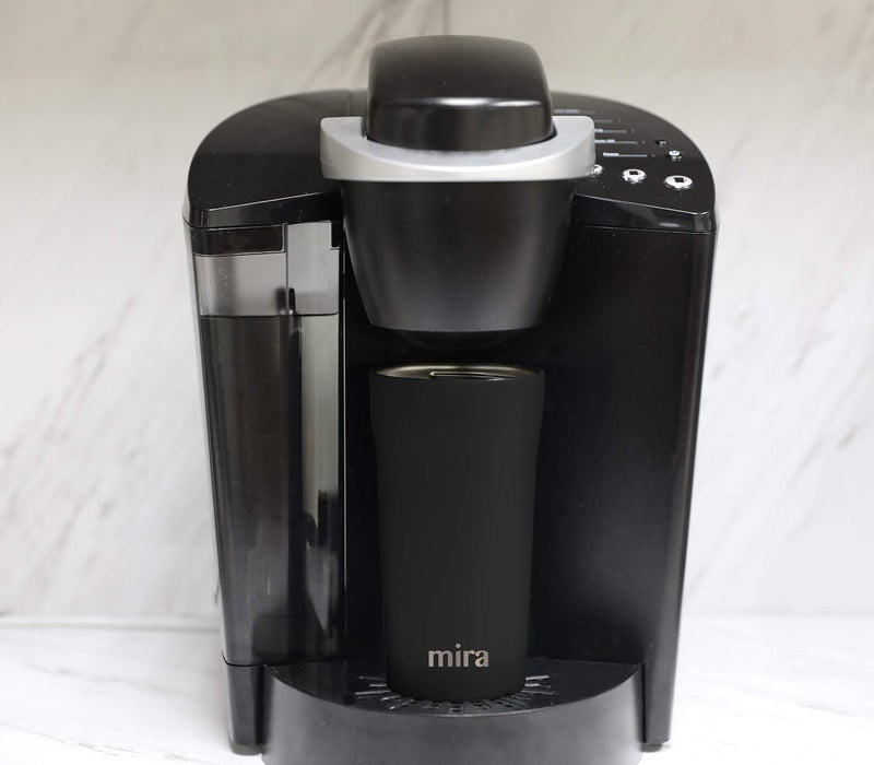 MIRA 12 oz Coffee Travel Mug - Stainless Steel Insulated Tumbler with Leak-Proof Lid - Hot & Cold Cup - Black - Image 2